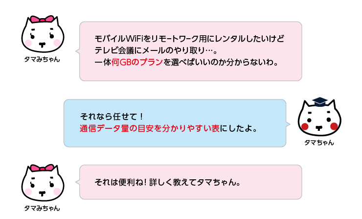 通信データ量の目安 E タマヤ