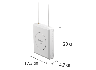 BUFFALO Wi-Fi6対応ルーター 1000BASE-T VR-U300W サイズ