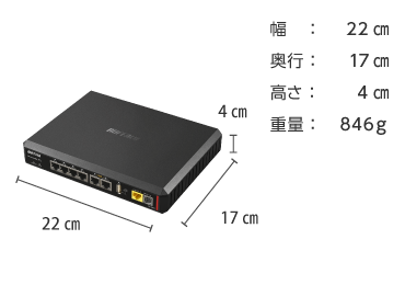 BUFFALO VPNルーター PoE対応/10GBASE-T VR-U500X 画像2