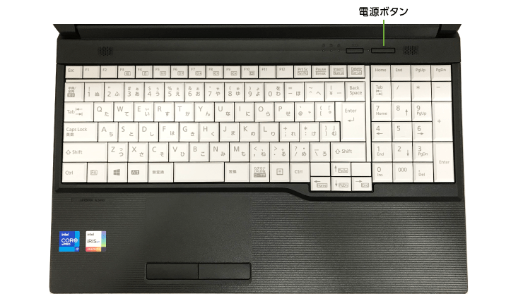 富士通 LIFEBOOK A7511/G（i7/メモリ32GB)（FullHD）【マンスリーレンタル】(キーボード)