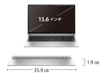 HP ProBook 450 G10（i7/メモリ32GB/FullHD） サイズ