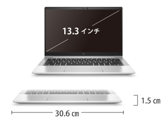 HP EliteBook 630 G10（i5/メモリ16GB）SSDモデル（FullHD） サイズ