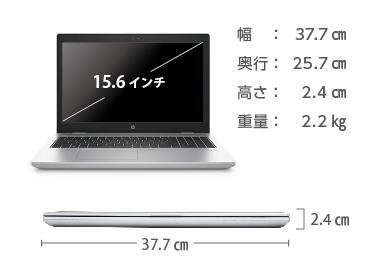 HP ProBook 650 G4（i7/メモリ16GB）SSDモデル（FullHD）【マンスリーレンタル】 画像2