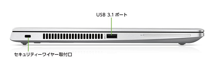 HP EliteBook 830 G6 SIMフリー（FullHD）(左側)