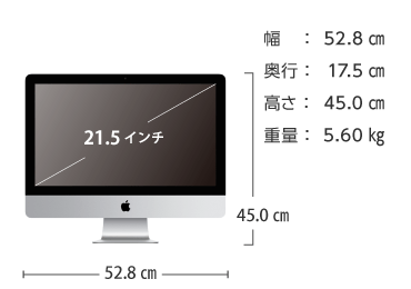 【SSD換装済】iMac 21.5インチ