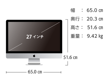 iMac Retina 27インチ(5K) MRQY2J/A【マンスリーレンタル】 画像2