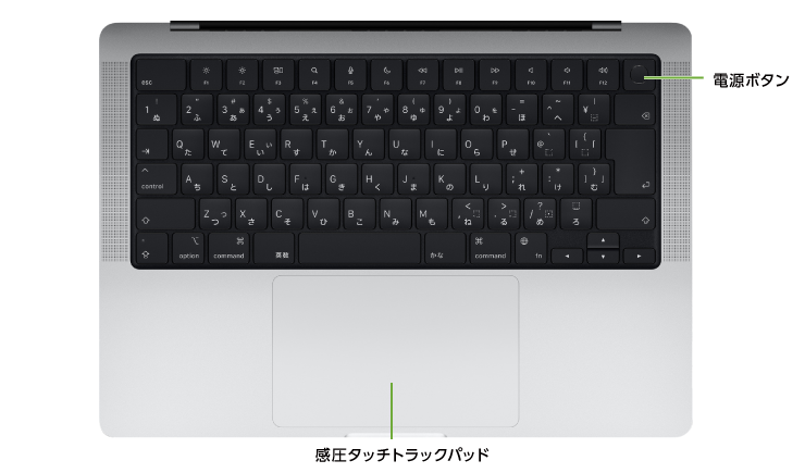 MacBook Pro Liquid Retina XDR 14インチ Z1A9【マンスリーレンタル】(キーボード)