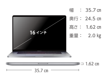 MacBook Pro Retina 16インチ MVVL2J/A【マンスリーレンタル】 画像2