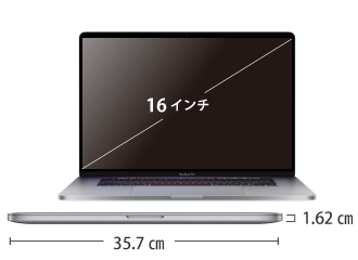 MacBook Pro Retina 16インチ Z0Y3【マンスリーレンタル】 サイズ