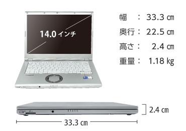 Panasonic レッツノート CF-LV1UDLAS (メモリ16GB/SSD 256GBモデル)【マンスリーレンタル】 画像2