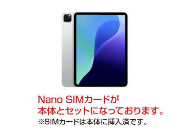 Apple iPad Pro 第4世代 11インチ 256GB（SIMカードセット・標準10GB/月） 画像0