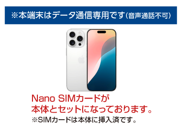 Apple iPhone 16 Pro 256GB  ホワイトチタニウム(データ通信専用 ※音声通話不可) 画像0