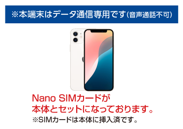 Apple iPhone 12 64GB  ホワイト（データ通信専用 ※音声通話不可） 画像0