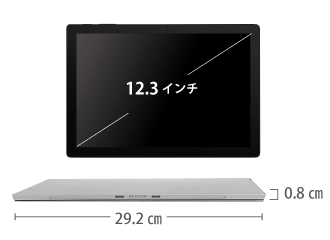 Microsoft Surface Pro 7 (i5/8GBモデル) サイズ